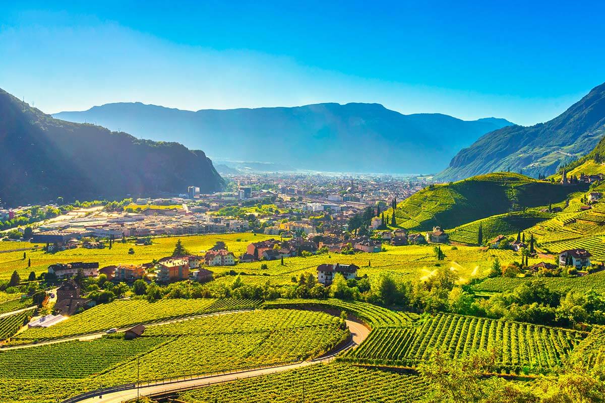 Blick auf Bozen und Umgebung